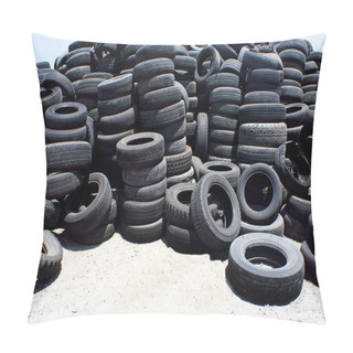 Personality  Pile Of Used Rubber Tyres Pillow Covers