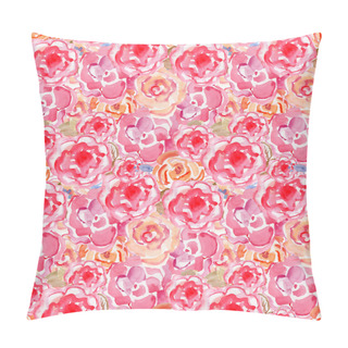 Personality  Color Illustration Of Roses Flowers Pillow Covers