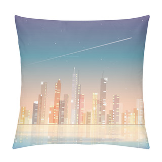 Personality  Beautiful City Skyline Pillow Covers