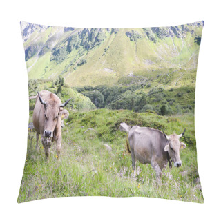 Personality  Gray Cows In The Tyrolean Pillow Covers