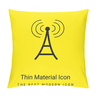 Personality  Antenna Minimal Bright Yellow Material Icon Pillow Covers