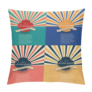 Personality  Retro Background With A Frame Pillow Covers