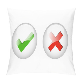 Personality  Check Mark Vector Illustration Pillow Covers