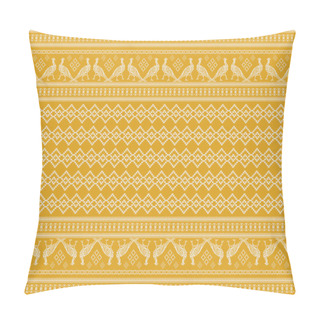 Personality  Beautiful Thai Seamless Pattern.geometric Ethnic Oriental Pattern Traditional Background.yellow  And Cream Tone.Aztec Style,embroidery,abstract,design For Texture,fabric,clothing,wrapping,carpet,print Pillow Covers