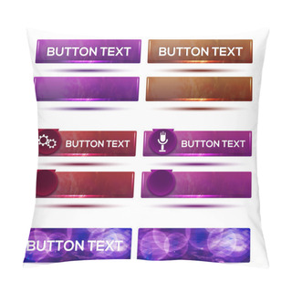Personality  Set Of Web Buttons Pillow Covers