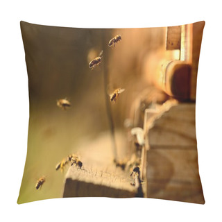 Personality  Bee´s In Front Of A Stock Pillow Covers