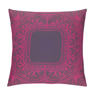 Personality  Pink Frame In Indian Style Pillow Covers