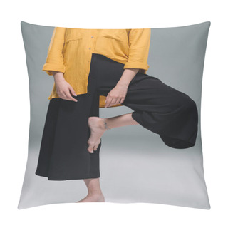 Personality  Woman Practicing Yoga Pillow Covers