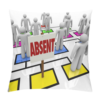 Personality  Absent Person On Organizational Chart - Lateness Or Tardiness Pillow Covers