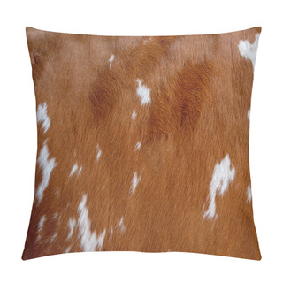 Personality  Brown With White Spots Of Cow Skin. Pillow Covers