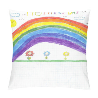 Personality  Children Drawing Mothers Day Pillow Covers