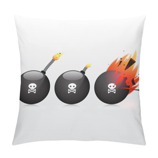 Personality  Black Bomb Vector Illustration Pillow Covers