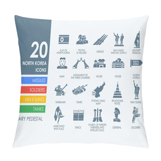 Personality  Set Of North Korea Icons Pillow Covers
