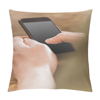 Personality  Smartphone With Blank Grey Screen Pillow Covers