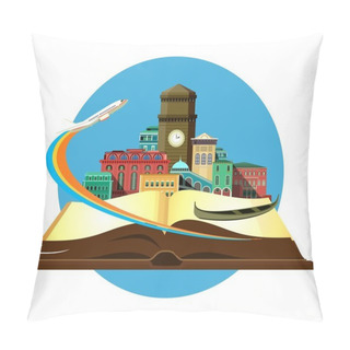 Personality  Book Travel City Pillow Covers