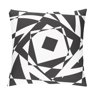 Personality  Abstract Background Is An Optical Illusion Of Black And White Sq Pillow Covers