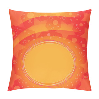 Personality  Orange Background With Stars, Circles. Pillow Covers