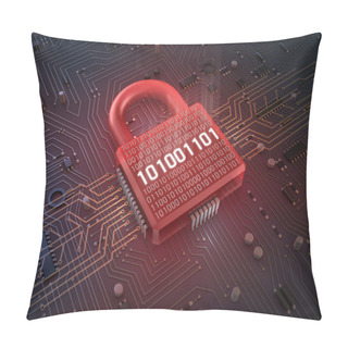 Personality  Firewall Lock On Mainboard , Concept Background Pillow Covers