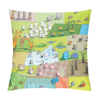 Personality  ZOO Landscapes Pillow Covers