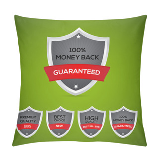 Personality  Guarantee Shields. Vector Illustration  Pillow Covers