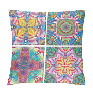 Personality  American Tribal Art, Stained Glass Like, Seamless Pillow Covers