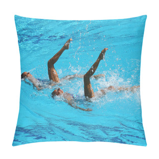 Personality  Ona Carbonell And Gemma Mengual Of Spain Compete During The Synchronized Swimming Duet Technical Routine Preliminary Round At The 2016 Summer Olympics Pillow Covers