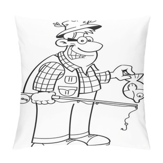 Personality  Cartoon Fisherman Pillow Covers