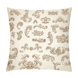 Personality  Baroque Engraving Floral Design Pillow Covers