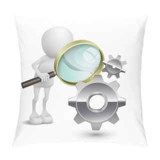 Personality  3d Man In The Observation Gear Pillow Covers