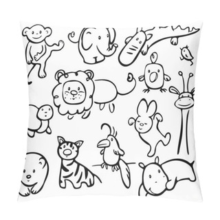 Personality  Silhouettes Of Animals. Pillow Covers