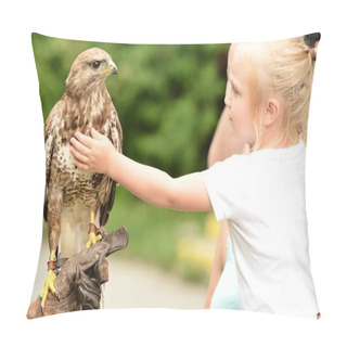Personality  A Girl And A Hawk Pillow Covers