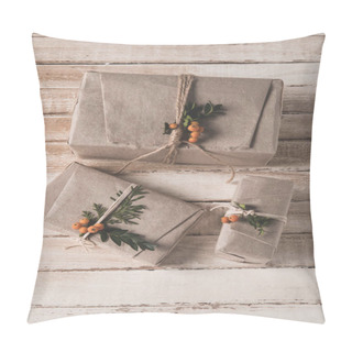 Personality  Christmas Presents With Rowan Decoration Pillow Covers