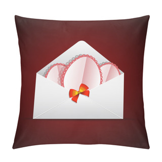 Personality  Envelope With Postcards,  Vector Illustration   Pillow Covers