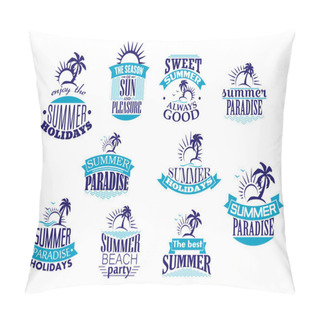 Personality  Summer Holidays Retro Symbols And Logo Pillow Covers
