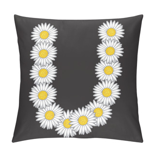 Personality  Daisy Flower Letter Pillow Covers