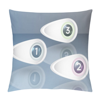 Personality  Set Of Vector Labels With Numbers Pillow Covers