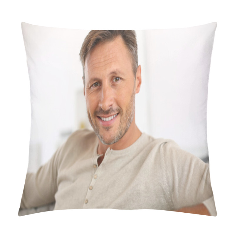 Personality  Handsome Man Relaxing In Sofa Pillow Covers