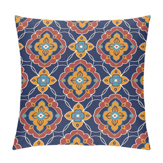 Personality  Colored Pattern With Portuguese Tiles Pillow Covers