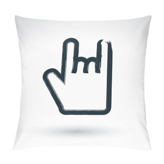 Personality  Brush Drawing Love Rock Simple Vector Icon, Hand-painted Rocker  Pillow Covers