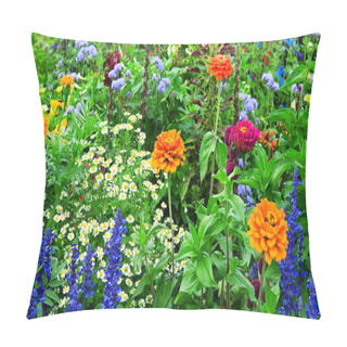 Personality  Flower Bed Of Bright Flowers Pillow Covers