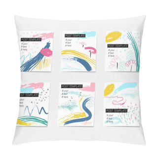 Personality  A Large Set For Social Media Post Templates. For Personal And Business Accounts. Pillow Covers