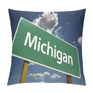 Personality  Michigan Road Sign Pillow Covers