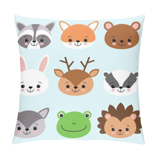 Personality  Cute Cartoon Anomals Fox, Raccoon, Bear, Bunny, Deer, Badger Wolf Frog Hedgehog Kawaii Pillow Covers