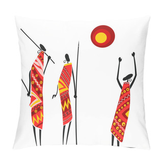 Personality  African Hunters Under The Sun Pillow Covers