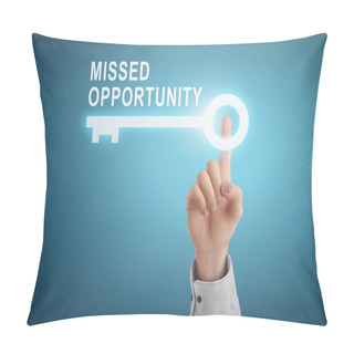 Personality  Male Hand Pressing Missed Opportunity Key Button Pillow Covers