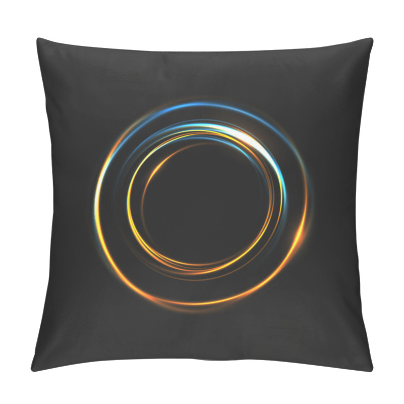 Personality  The tornado of light with sparkling lines. pillow covers