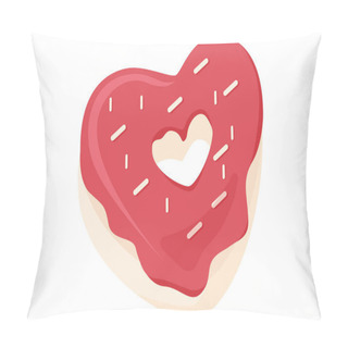 Personality  Love Donut Cute Valentine Day Sticker Pillow Covers