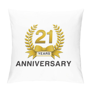 Personality  21st Anniversary Golden Wreath Logo Pillow Covers