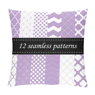 Personality  Twelve Seamless Geometric Patterns Pillow Covers