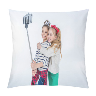 Personality  Girls Making Selfie Pillow Covers